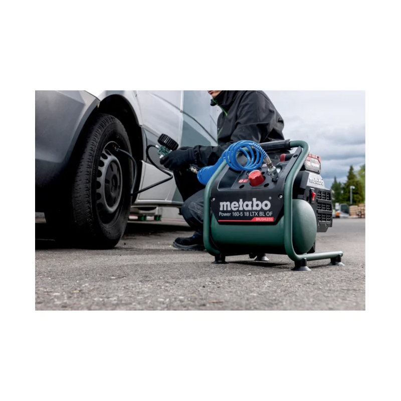 Metabo - Akumulatorski kompresor Power 160-5 18 LTX BL OF sa baterijom 18V 4Ah i punjačem - 601521850 + 625027000 + 627382